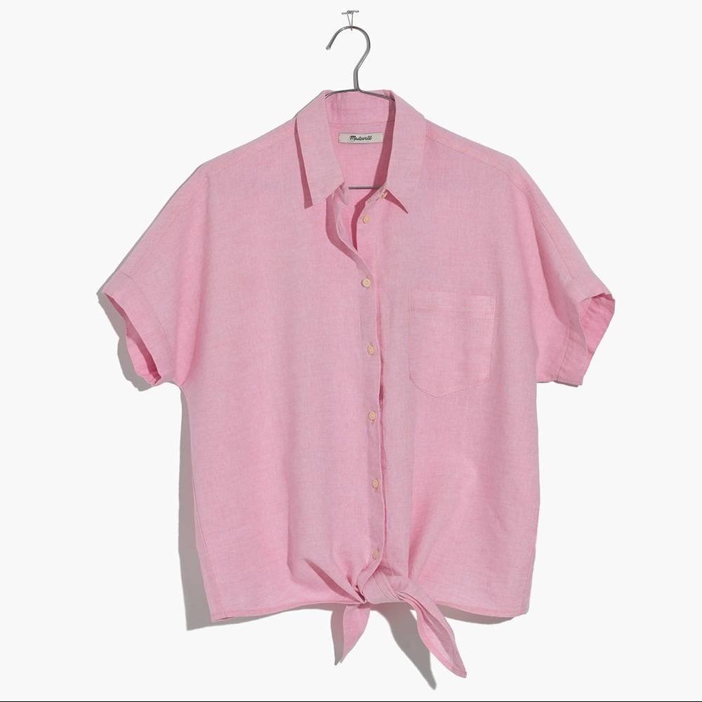 Madewell Tie Front Button Down Shirt